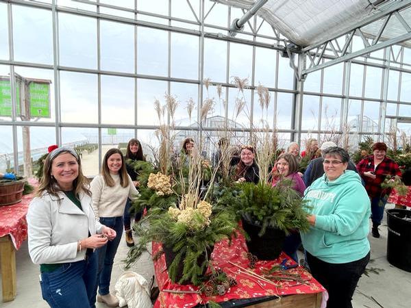 Holiday Container Planting for Office Parties